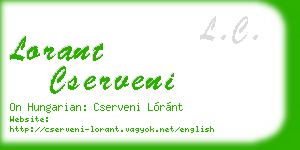 lorant cserveni business card