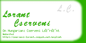 lorant cserveni business card